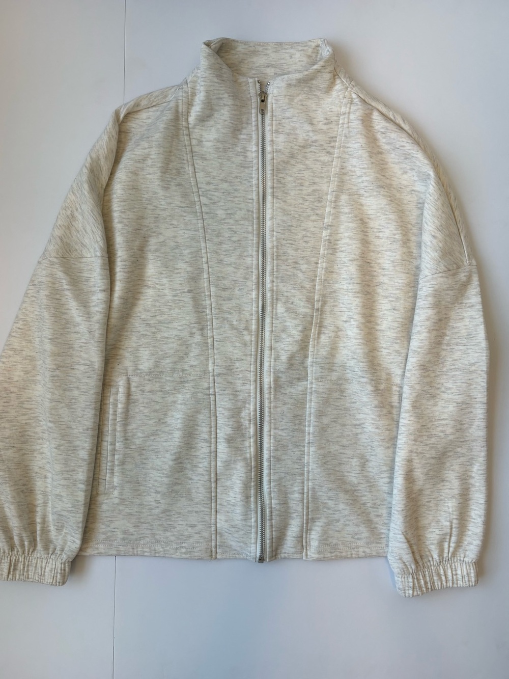 RBX Heathered Gray Lightweight Zip Up Jacket Sweatshirt Medium